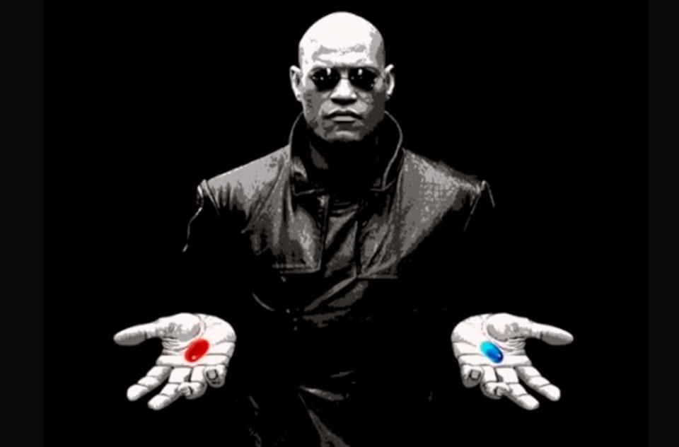 Morpheus offering the choice